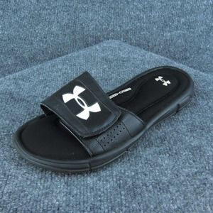 Under Armour Boys Slide Shoes Sandal‎ Black Synthetic Slip On Size Y 5 Medium